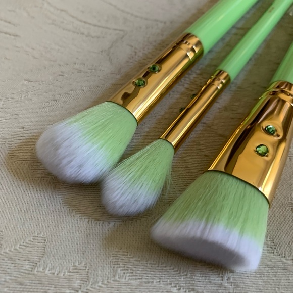 SL Miss Glam Green Makeup Brush Set Trio BNIP - Picture 2 of 12